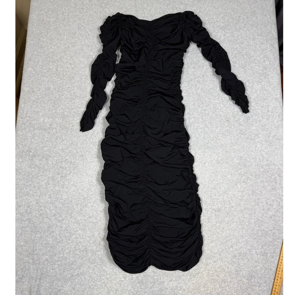 Khaite Womens Size M Charmaine Ruched stretch-knit midi dress - Picture 2 of 10